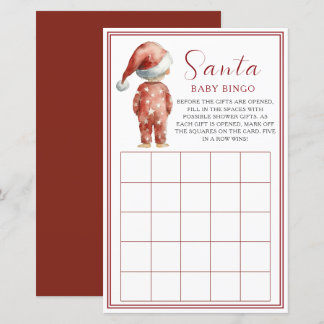 Weihnachts-Baby-Shower-Bingo-Santa-Baby-Spiel