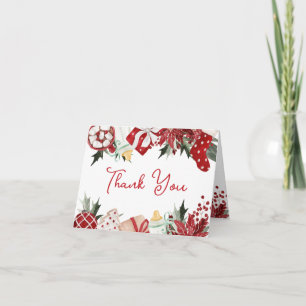 Weihnachts-Baby-Shower-Dankeskarten Dankeskarte