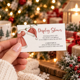 Weihnachts-Baby-Shower-Display-Shower-Einlegekarte Begleitkarte