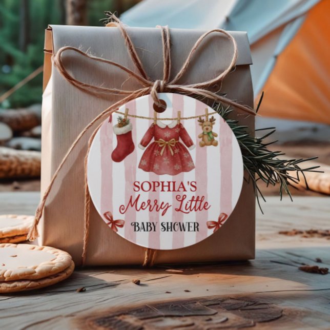 Weihnachts-Baby-Shower  Geschenkanhänger (Von Creator hochgeladen)