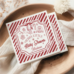 Weihnachts-Baby-Shower Serviette