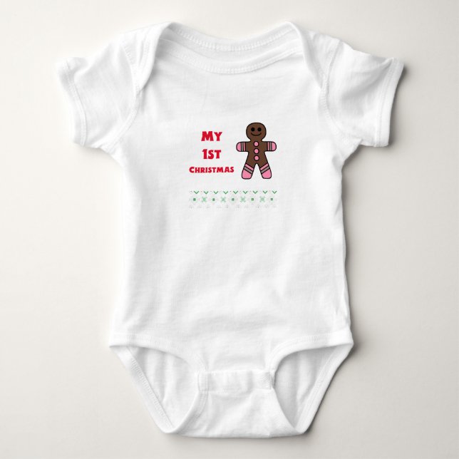 Weihnachts-Baby-T-Shirt Baby Strampler (Vorderseite)