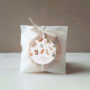 Weihnachts-Babyduschkleber Runder Aufkleber