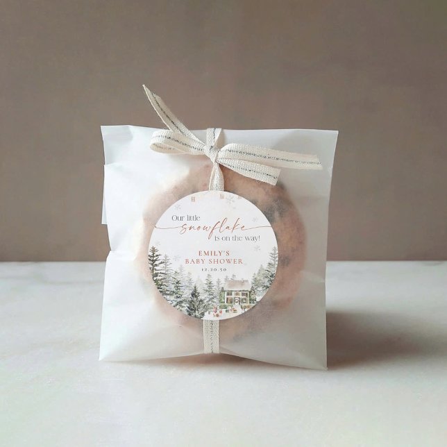 Weihnachts-Babyduschkleber Runder Aufkleber (Von Creator hochgeladen)