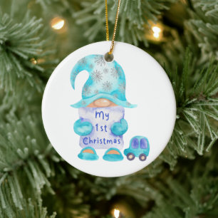 Weihnachts-Baby's First Christmas Gnome Ornament