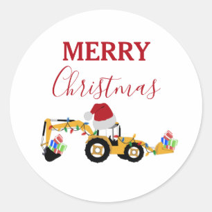 Weihnachts-Backhofsbauwagen Runder Aufkleber