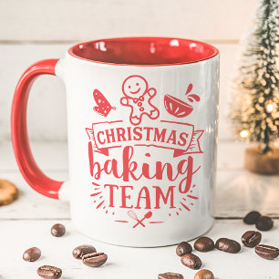 Weihnachts-Backteam Cute Rot Feiertage Tasse