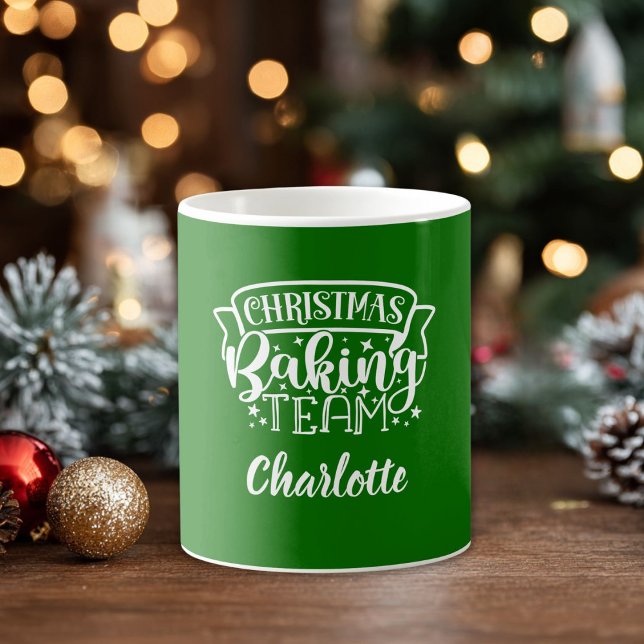 Weihnachts-Backteam! Kaffeetasse (Custom "Christmas Baking Team!" Mug with your Name.)