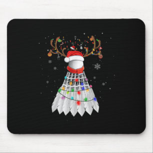 Weihnachts Badminton Ball Weihnachtsmannmütze Nied Mousepad