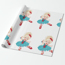 Weihnachts Ballerina Geschenkpapier
