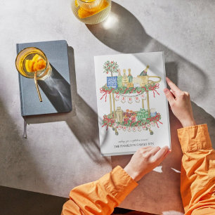 Weihnachts-Bar-Foto Feiertagskarte