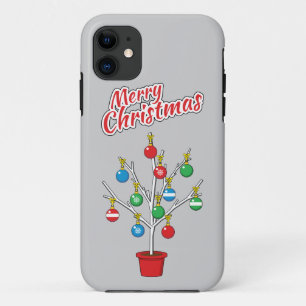Weihnachts-Bare-Branch Tree - Frohe Weihnachten Case-Mate iPhone Hülle