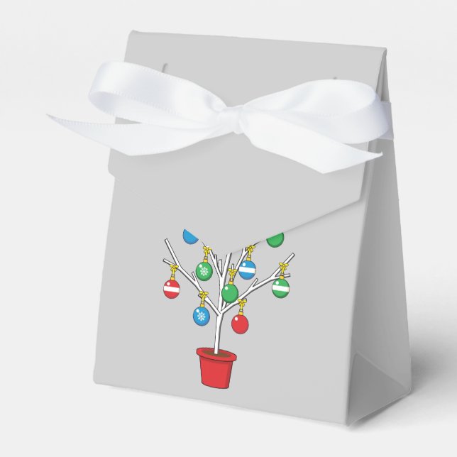 Weihnachts-Bare-Branch Tree - Frohe Weihnachten Geschenkschachtel (Vorderseite)