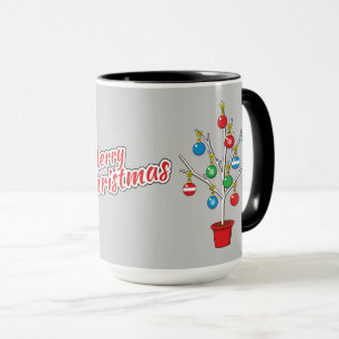 Weihnachts-Bare-Branch Tree - Frohe Weihnachten Tasse