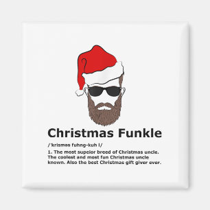Weihnachts Bartett Funkle Funny Oncle Definition Magnet