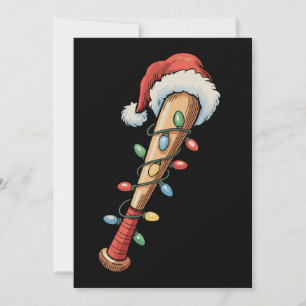 Weihnachts Baseball Bat Weihnachtsmannmütze Xmas L Feiertagskarte