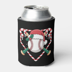 Weihnachts Baseball Candy Cane Fledermäuse Santa H Dosenkühler