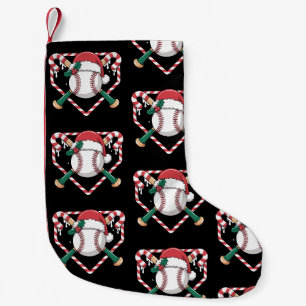 Weihnachts Baseball Candy Cane Schläger Santa Hut Kleiner Weihnachtsstrumpf