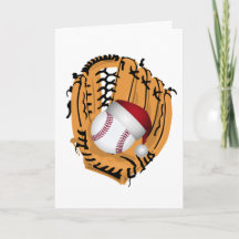 Weihnachts-Baseball-Handschuh und Ball
