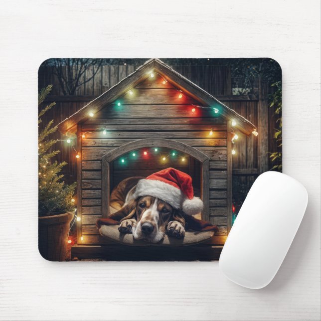 Weihnachts-Baseball-Hütte im Doghouse Mousepad (Mit Mouse)