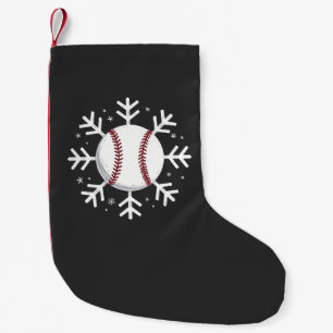 Weihnachts-Baseball-Schneeflocke Sport Hit Horun Kleiner Weihnachtsstrumpf