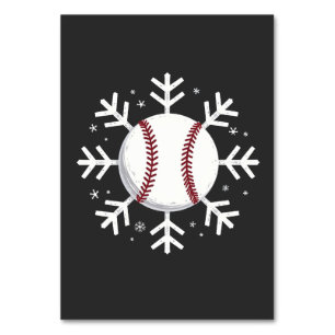 Weihnachts-Baseball-Schneeflocke Sport Hit Horun Tischnummer