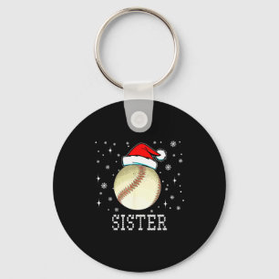 Weihnachts-Baseball-Schwester Xmas-Santa-Hut Kinde Schlüsselanhänger