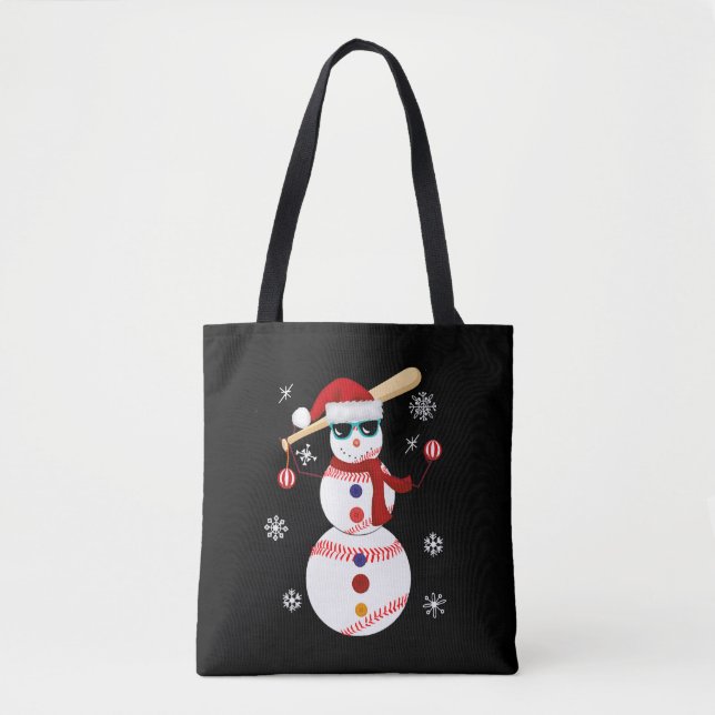 Weihnachts-Baseball-Snowman-Weihnachtsmannmütze (Vorderseite)