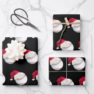 Weihnachts-Baseball-Sport Santa-Set Geschenkpapier Set