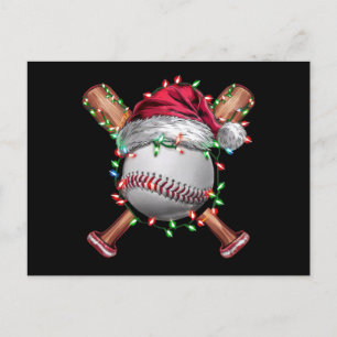 Weihnachts-Baseball Weihnachtsfeiertag Feiertagspostkarte