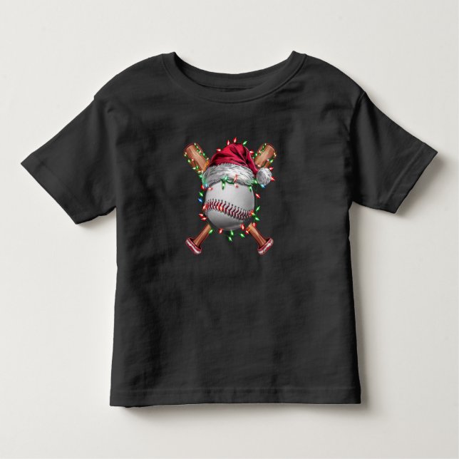 Weihnachts-Baseball Weihnachtsfeiertag Kleinkind T-shirt (Vorderseite)