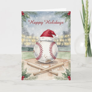 Weihnachts Baseball Weihnachtskarten Feiertagskarte