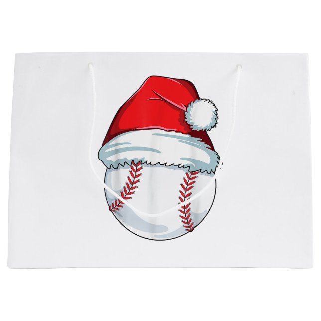 Weihnachts Baseball Weihnachtsmannmütze Ball Kinde Große Geschenktüte (Vorderseite)