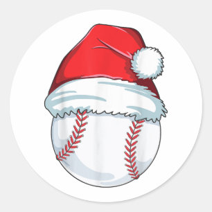 Weihnachts Baseball Weihnachtsmannmütze Ball Kinde Runder Aufkleber