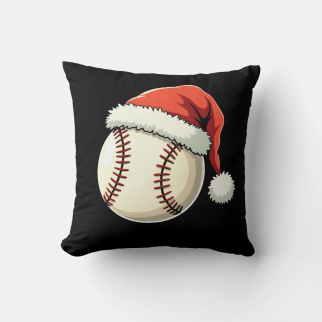 Weihnachts-Baseball-Weihnachtsmannmütze Funny Spor Kissen (Vorderseite)
