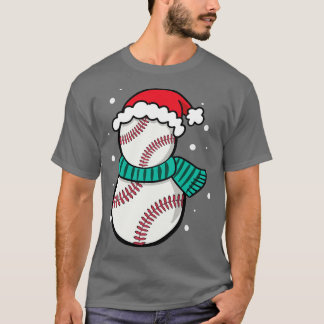Weihnachts-Baseball-Weihnachtsmannmütze T-Shirt