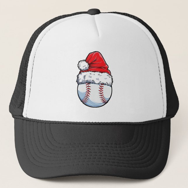 Weihnachts-Baseball-Weihnachtsmannmütze Xmas Boys  Truckerkappe (Vorderseite)