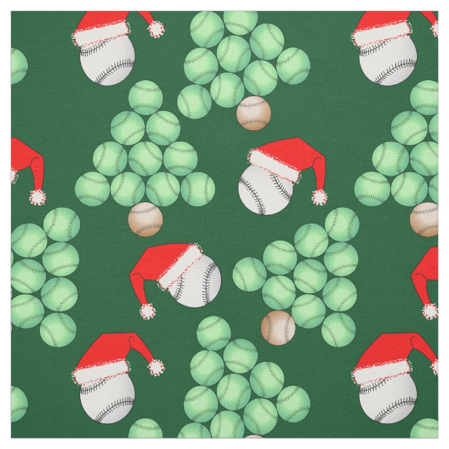 Weihnachts-Baseballbaum Stoff (Muster)