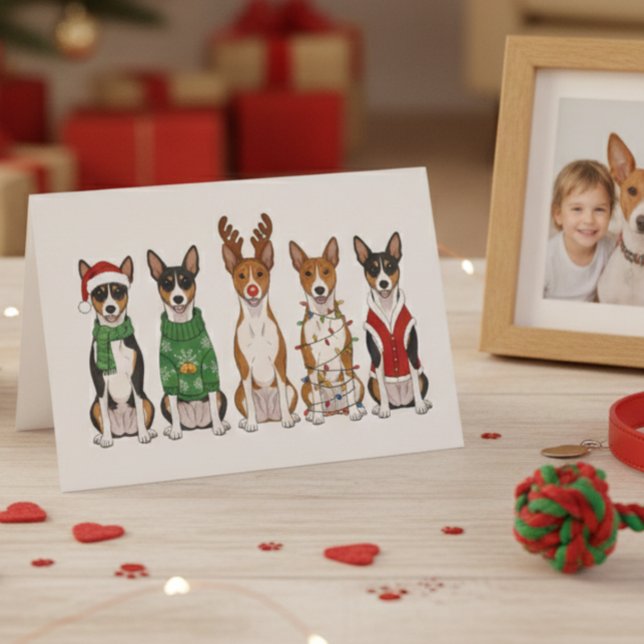 Weihnachts-Basenjis Karte (Von Creator hochgeladen)