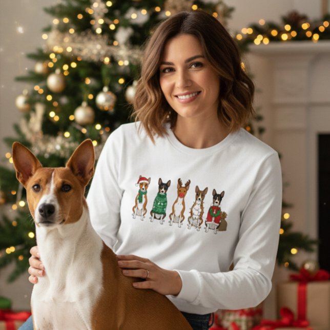 Weihnachts Basenjis Tri-Blend Shirt (Von Creator hochgeladen)
