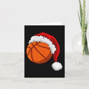Weihnachts Basketball Ball Weihnachtsmannmütze Män Karte