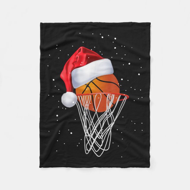 Weihnachts Basketball Shirt Basketball Basketball  Fleecedecke (Vorderseite)