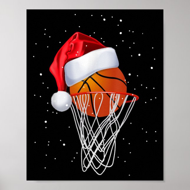 Weihnachts Basketball Shirt Basketball Basketball  Poster (Vorne)