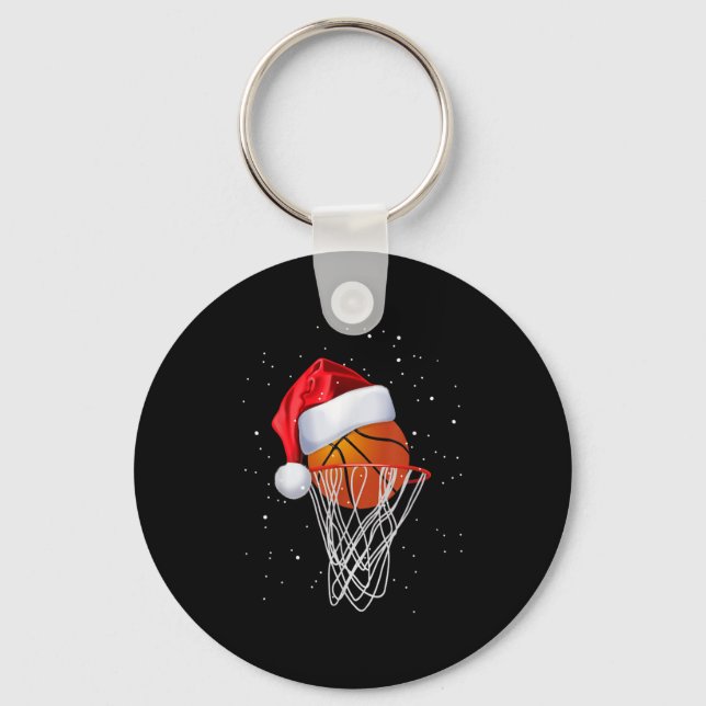 Weihnachts Basketball Shirt Basketball Basketball  Schlüsselanhänger (Vorderseite)