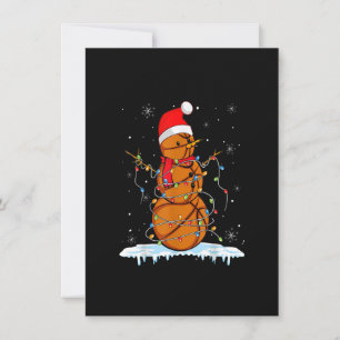 Weihnachts Basketball Snowman WeihnachtsLICHT Einladung