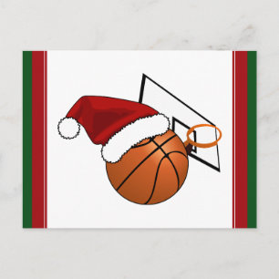Weihnachts-Basketball und Hoop Feiertagspostkarte