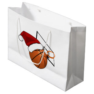 Weihnachts-Basketball und Hoop Große Geschenktüte