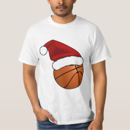 Weihnachts-Basketball und Hoop T-Shirt