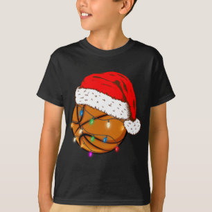 Weihnachts-Basketball-Weihnachtsmannmütze Funny Sp T-Shirt