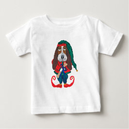 Weihnachts-Basset-Hound-Elf Baby T-shirt